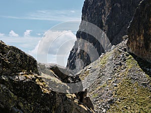 Vysoké Tatry skalnaté hory v létě, Slovensko