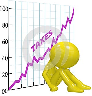 High tax increase chart ruin 3D taxpayer