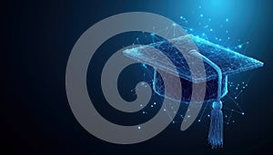 High-Tech Abstract Geometric Graduation Cap