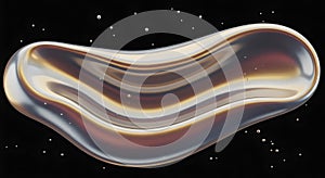 Dynamic Metallic Flow: Abstract Liquid Metal Gradient in High-Tech Aesthetic