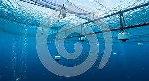 Deep sea fish farm surveillance technology