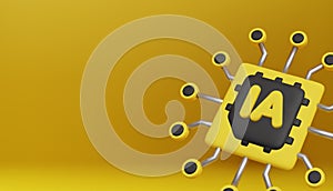 High-tech artificial intelligence processor icon for future innovation, digital transformation, and smart technology solutions