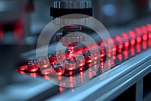 Precision Laser Technology in Modern Automated Manufacturing Process Generative AI photo