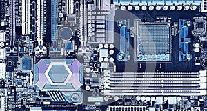 High tech background made of motherboard