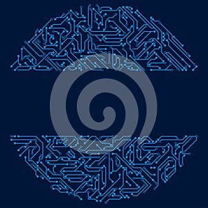 High-tech Circuit board vector illustration.