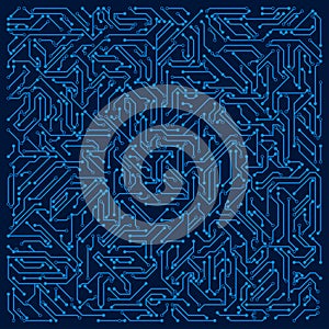 High-tech Circuit board vector illustration.
