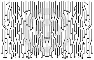 High tech circuit board vector symbol icon design.