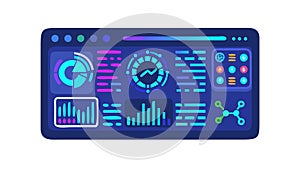 High-Tech Control Panel Icon for Digital Interface, vector design Generative AI