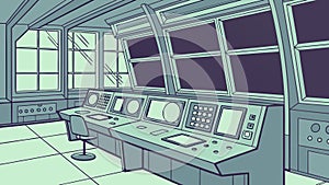 High-Tech Control Room Operations Center, Generative AI