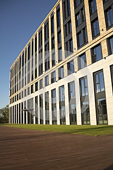 High Tech Corporate Office Building Exteriors. building profile.