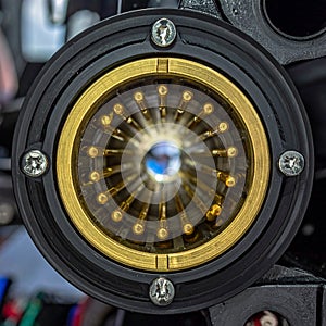 High-Tech Data Connector with Glowing Core