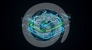 High-tech data processing visualization system