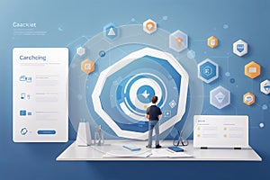 Futuristic Coaching & E-Learning Digital Interface