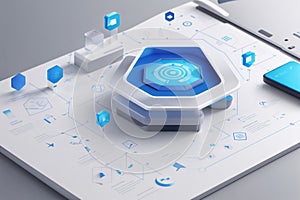 Futuristic Coaching & E-Learning Digital Interface