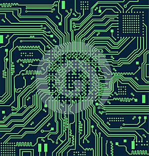 High tech electronic circuit board vector background