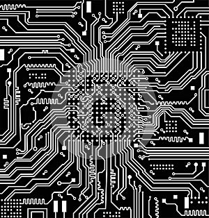 High tech electronic circuit board vector background