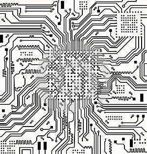 High tech electronic circuit board vector background