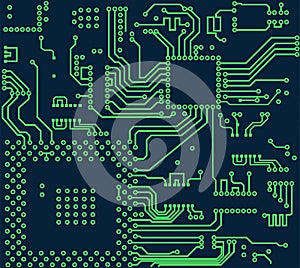 High tech electronic circuit board vector background