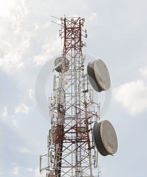 High-Tech Electronic Communications Tower