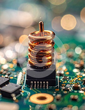 High-Tech Electronics - Copper Coil on PCB