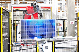 High tech factory - production of solar cells - machinery and interiors