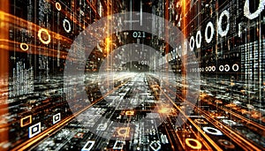 Cybernetic Data Stream Corridor