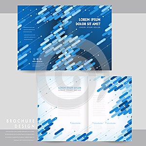 High-tech half-fold brochure template design