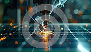 High-Tech Laser Cutting a Solar Panel