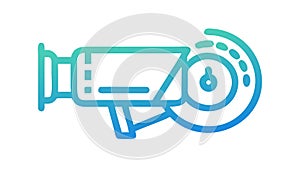 High Tech Monitoring Camera Device, vector design Generative AI