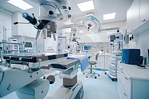 High-tech operating room with advanced surgical equipment