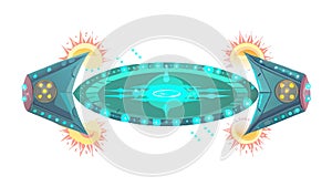 High-Tech Sci-Fi User Interface Element Vector, Futuristic Design, vector design Generative AI