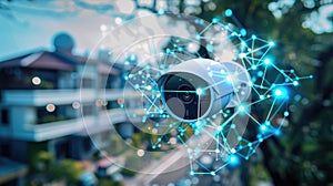 High-Tech Security Camera in Modern Office