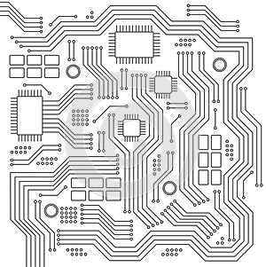 High-tech technology background texture. Abstract technology circuit board, Vector background. Flat design