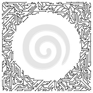 High-tech Circuit board vector illustration.