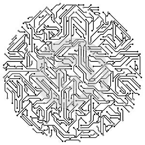 High-tech Circuit board vector illustration.