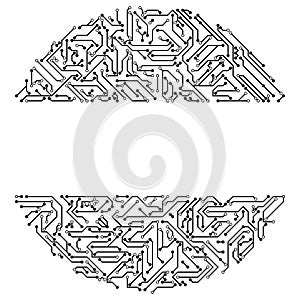 High-tech Circuit board vector illustration.