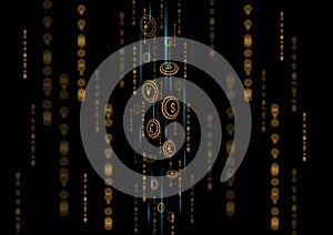 High-tech technology pattern background image about marketing finance