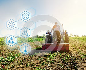 High technologies and innovations in agro-industry. Agricultural startup. Innovation. Automation and crop quality improvement.