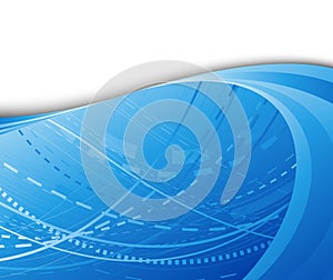 High technology background blue color