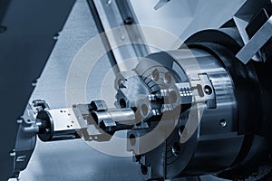 The high technology material handling process on the CNC lathe machine