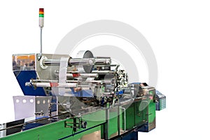 High technology and modern new automatic food or other packing machine for industrial and commercial isolated on white background