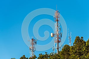 High telecommunication tower for 4G and 5G cellular network