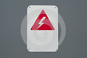 High tension electric voltage warning sign power caution