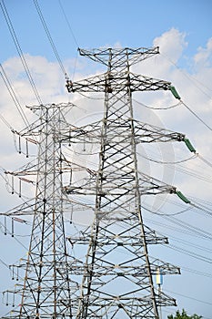 High-tension line and Transformer