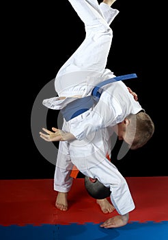 High throw uki-goshi in the performance athlete with orange belt