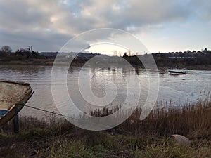 High tide on the river usk