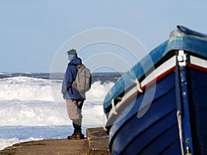 High tide at Sandsend