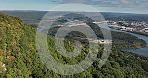 High On Top of Lookout Mountain Looking out at the Cumberland River and Chattanooga Tennessee