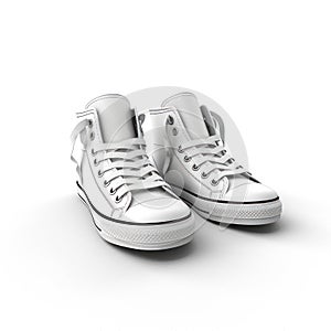High top sneakers with white design