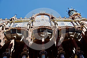 High up on the Palau Musica Building